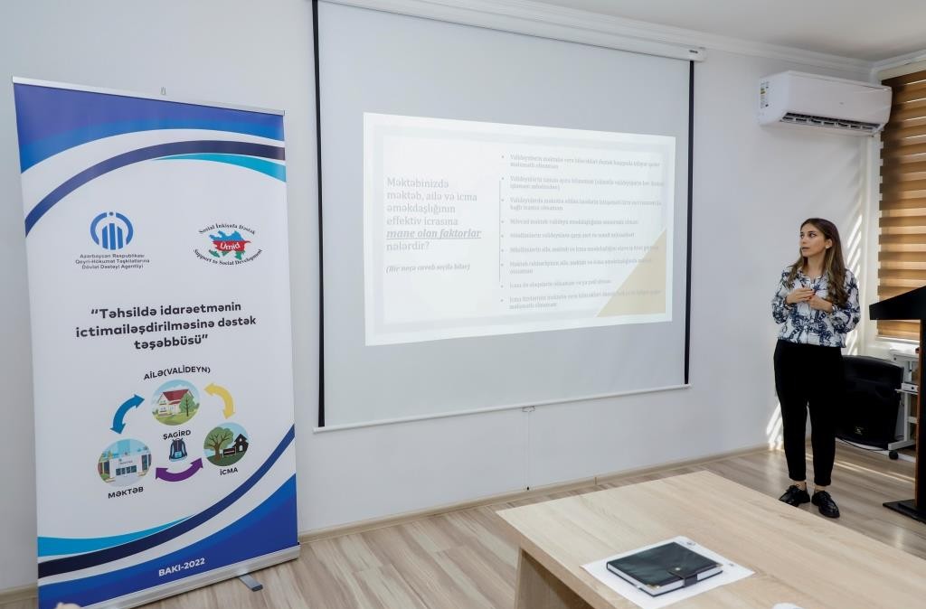 "Təhsildə idarəetmənin ictimailəşdirilməsinə dəstək təşəbbüsü" layihəsi