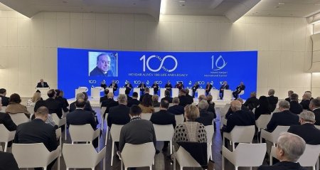 The Heydar Aliyev Center in Baku hosted an event themed "Heydar Aliyev - 100: Life and Legacy"