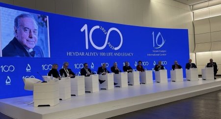 The Heydar Aliyev Center in Baku hosted an event themed "Heydar Aliyev - 100: Life and Legacy"