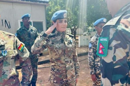 A remarkable achievement by one of our female soldiers: she has been honored with a medal from the United Nations