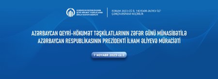 Message from Azerbaijani Non-Governmental Organizations to President Ilham Aliyev on Victory Day
